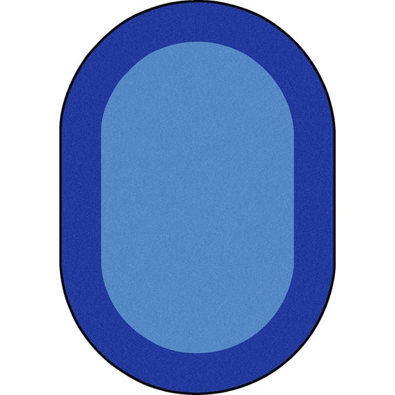 All Around 5'4" x 7'8" Oval area rug in color Blue