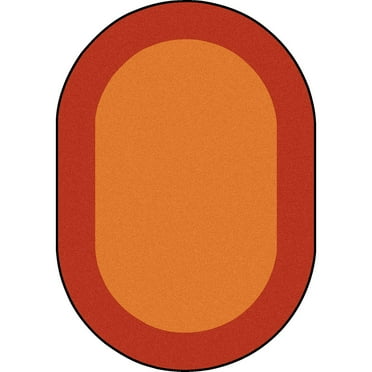 All Around 5'4" x 7'8" Oval area rug in color Orange