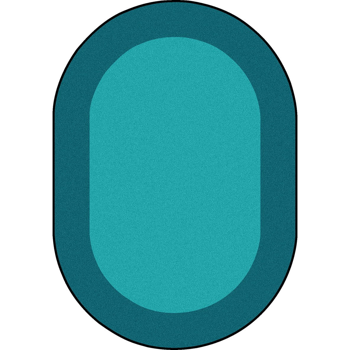 All Around 5'4" x 7'8" Oval area rug in color Teal