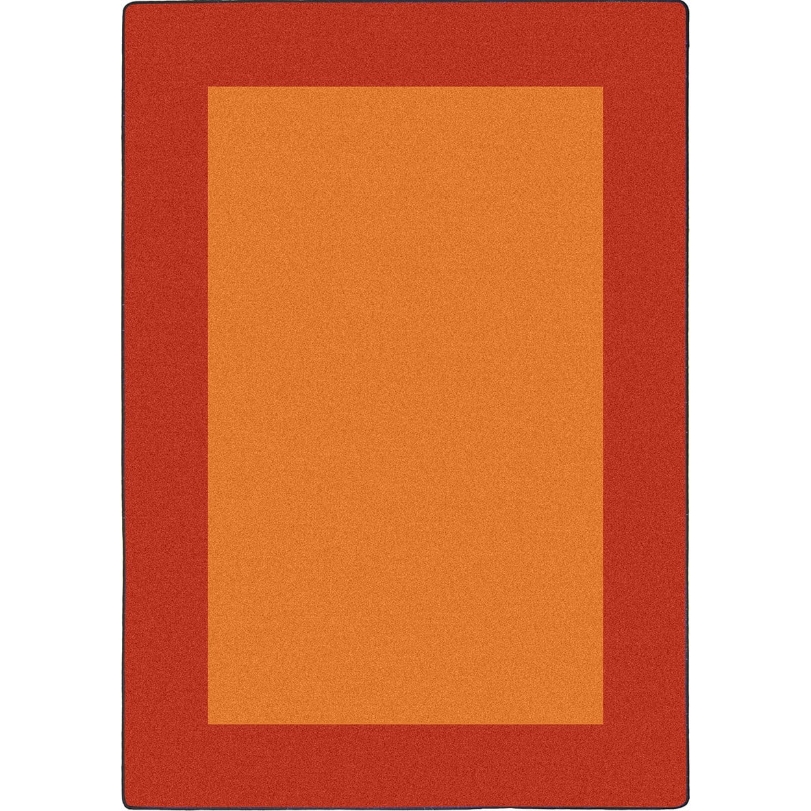 Orange Tufted Synthetic Stain-Resistant Area Rug 5'4" x 7'8"