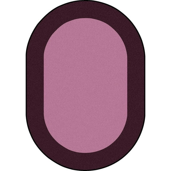 All Around 7'8" x 10'9" Oval area rug in color Purple