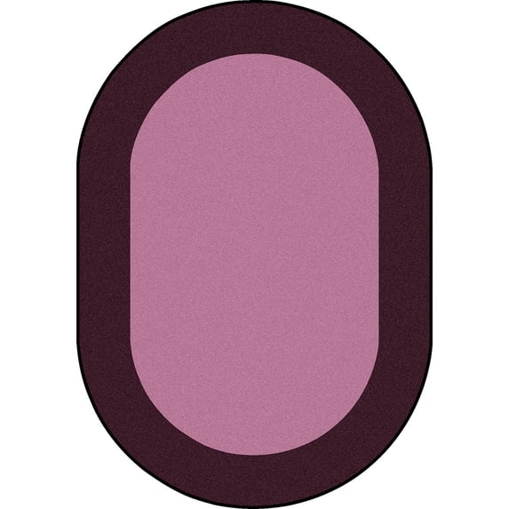 All Around 7'8" x 10'9" Oval area rug in color Purple