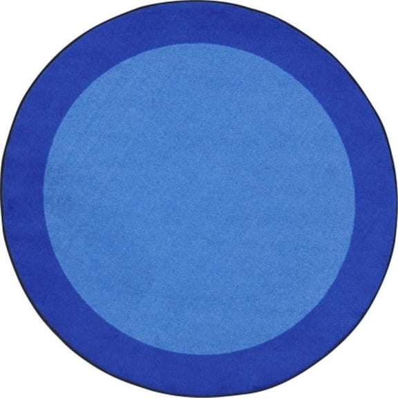All Around Round Classroom Carpet  Blue - 5 ft. 4 in.