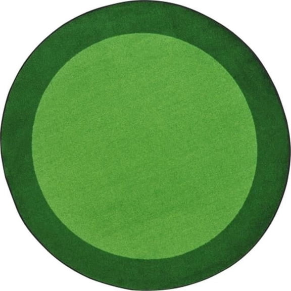 All Around Round Classroom Carpet  Green - 5 ft. 4 in.