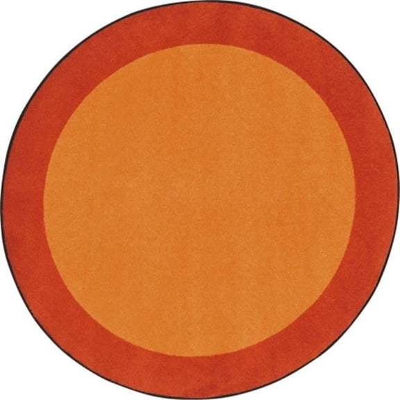 All Around Round Classroom Carpet  Orange - 5 ft. 4 in.