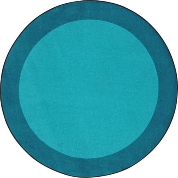 All Around Round Classroom Carpet Teal - 7 ft. 7 in.