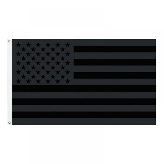 All Black American Flag 3x5 Outdoor Indoor -Double Sided Printing-Black US Flag -Double Stitched -Polyester with Brass Grommets