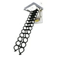 thumbnail image 1 of All Black Attic Pull Down Ceiling Ladder Stairs Folding Loft Ladder Stairs 31.5" x 39.37" 12 Steps Carbon Steel, 1 of 23