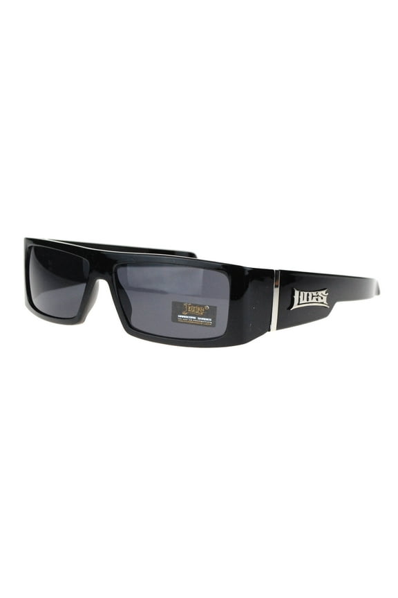 All Black Locs Gangster Rectangular Mad Dog Sunglasses