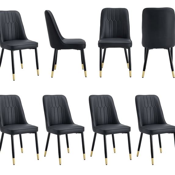 All - Black PU Material | Coordinate with Table Style | Luxury and Comfort in One
