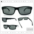 thumbnail image 1 of All Black Timeless Classic Narrow Rectangle Dad Shade Sunglasses Shiny Glass Lens, 1 of 7