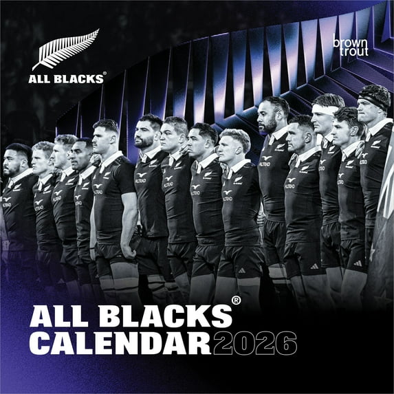 All Blacks OFFICIAL | 2026 12x24" (Hanging) Square Wall Calendar | BrownTrout