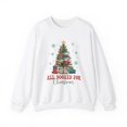 thumbnail image 1 of All Booked For Christmas Unisex Heavy Blend Crewneck Sweatshirt, 1 of 11