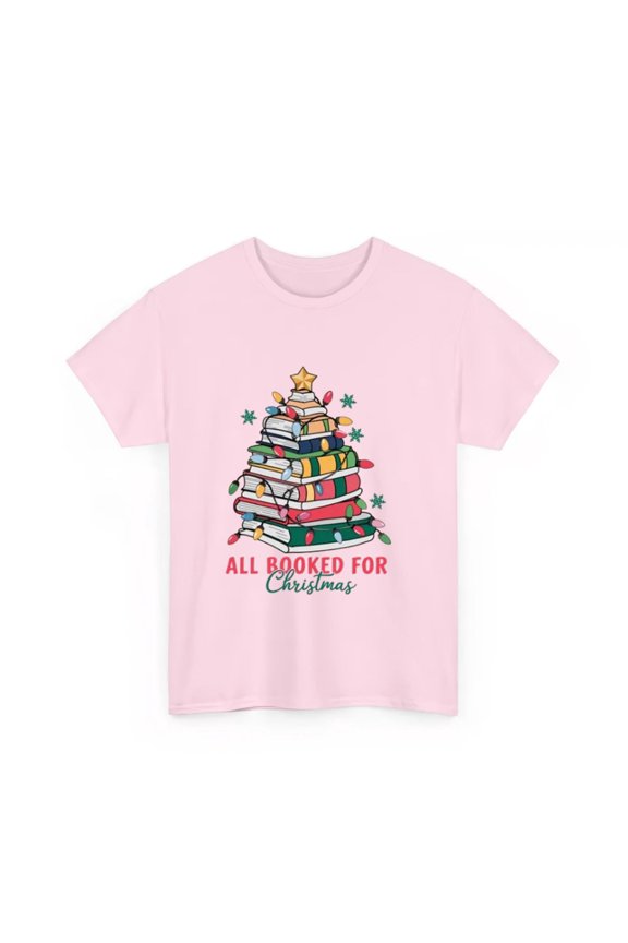 All Booked for Christmas T-shirt, Teacher Christmas Shirt, Teacher Mom Book Sweatshirt, Merry Christmas Tee, Family Trip Tee