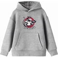 thumbnail image 1 of All Buff no Fluff Gym Rat Youth Heather Gray Long Sleeve Hoodie-Small, 1 of 6