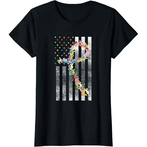 All Cancer Matters Awareness Day Ribbon Flag T-Shirt