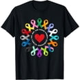 thumbnail image 1 of All Cancer Matters Awareness Fight Heart Ribbon Support T-Shirt, 1 of 4