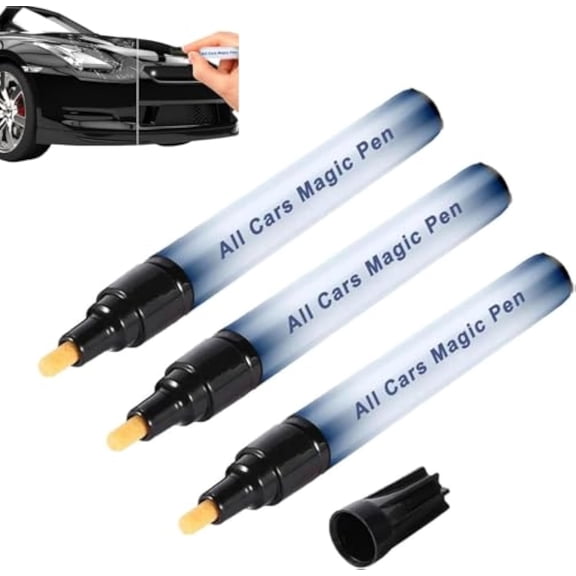 All Car Magic Pen, Magic Car Scratch Removal Pen, Auto Paint Scratch Remover, Waterproof and Wear-Resistant, Not Easy To Fade for All Vehicles (3PCS)
