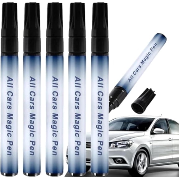 All Car Magic Pen, Magic Car Scratch Removal Pen, Auto Paint Scratch Remover, Waterproof and Wear-Resistant, Not Easy To Fade for All Vehicles (5PCS)