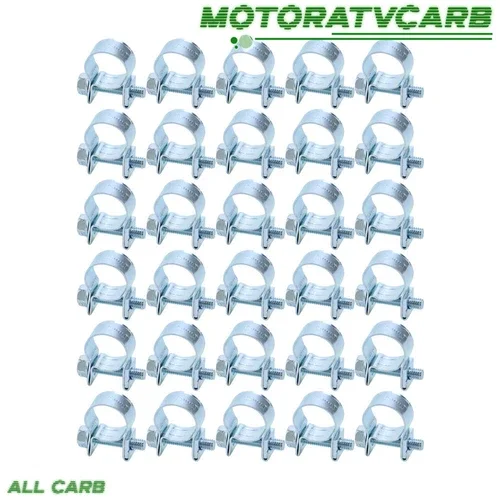 All-Carb 30 Pcs 1/4(11Mm-13Mm) Fuel Injection Gas Line Hose Clamps Clip Pipe