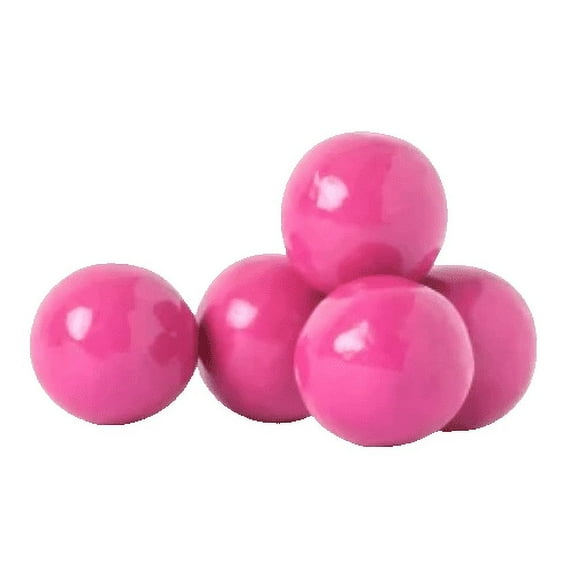 All City Candy 1" Bright Pink Gumballs Bubble Gum Flavor 3 lb. Bulk Bag