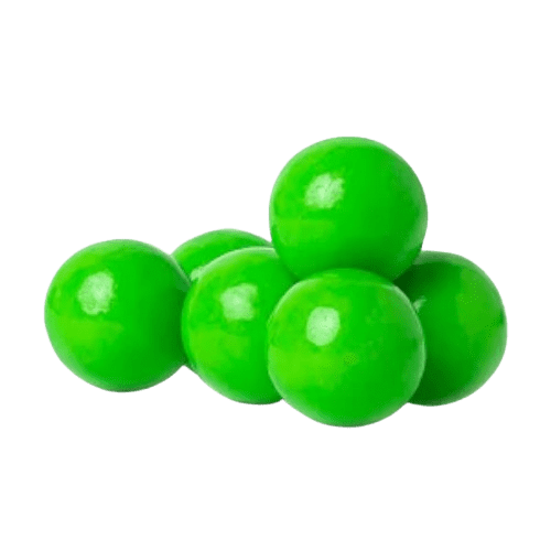 All City Candy 1" Green Gumballs Apple Flavor 3 lb. Bulk Bag