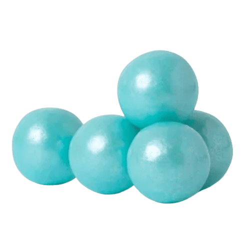 All City Candy 1" Shimmer Turquoise Gumballs Cotton Candy Flavor 3 lb. Bulk Bag