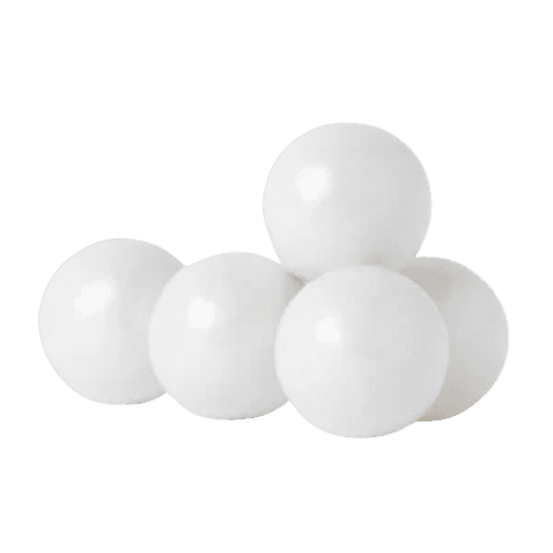 All City Candy 1" Shimmer White Gumballs Tutti Frutti 3 lb. Bulk Bag