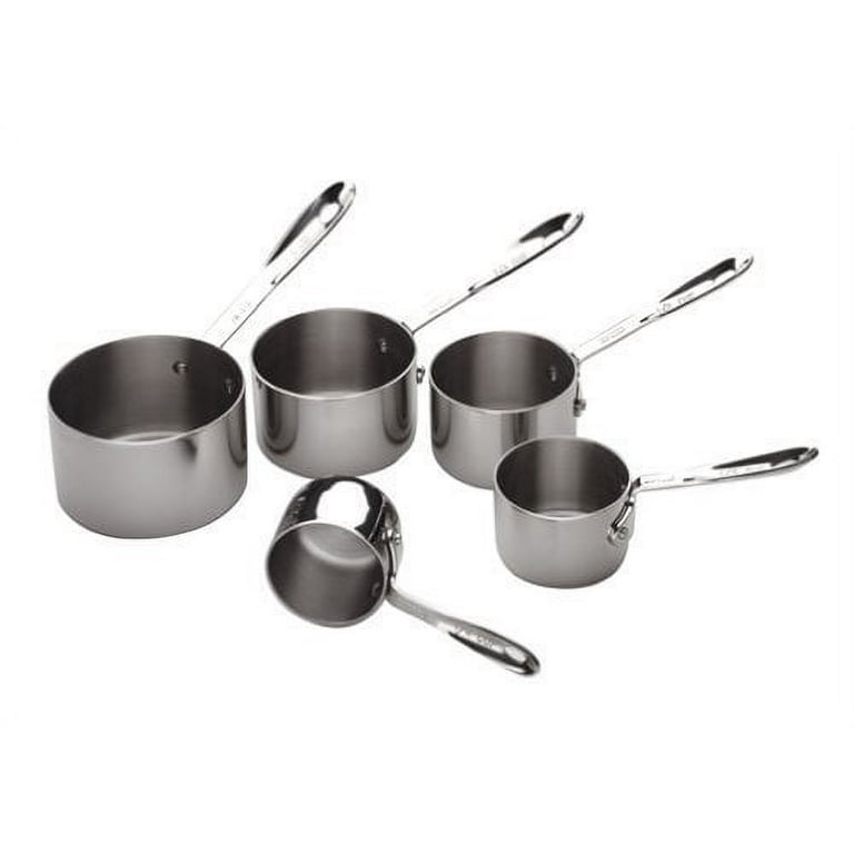  All-Clad Kitchen Accessories Stainless Steel Measuring Cup Set  5 Piece Cookware, Pots and Pans, Dishwasher Safe Silver: Home & Kitchen