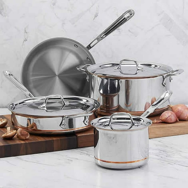 All-Clad Copper Core 14-Piece Stainless Steel Cookware Set