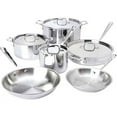 thumbnail image 1 of All-Clad D3 3-Ply Stainless Steel 10 Piece Cookware Set, 1 of 12