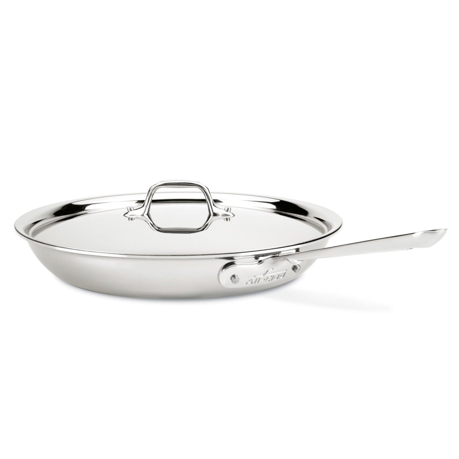 12.5" Stainless Steel Non-Stick Fry Pan with Lid