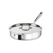 All-Clad D3 Stainless 3-ply Bonded Cookware, Saute Pan with lid, 3 quart