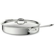 All-Clad D3 Stainless 3-ply Bonded Cookware, Saute Pan with lid, 6 quart
