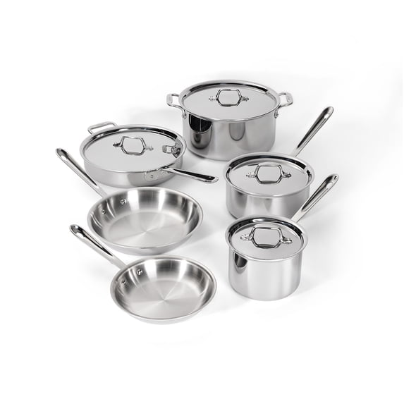 All-Clad D3 Stainless 3-ply Bonded Cookware Set, 10 piece Set