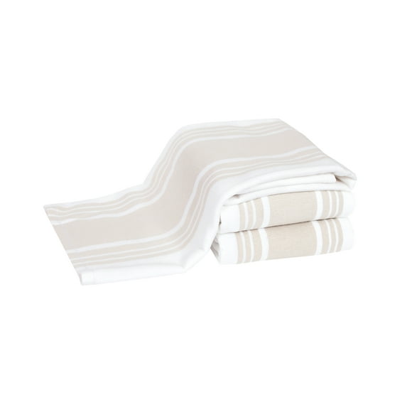 All-Clad Dual-Purpose Cotton Kitchen Towels, 3-Pack, Almond