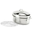 thumbnail image 1 of All-Clad E7879664 Stainless Steel Dishwasher Safe Oven Safe Covered Oval Roaster Cookware 20-lbs Silver, 1 of 8