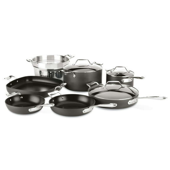 All-Clad Essentials Hard Anodized Nonstick Cookware Set, 10 piece