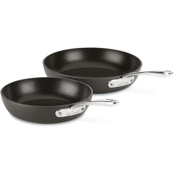 All-Clad Essentials Hard Anodized Nonstick Cookware Set, 2-piece Fry Pan Set, 8.5 & 10.5 inch