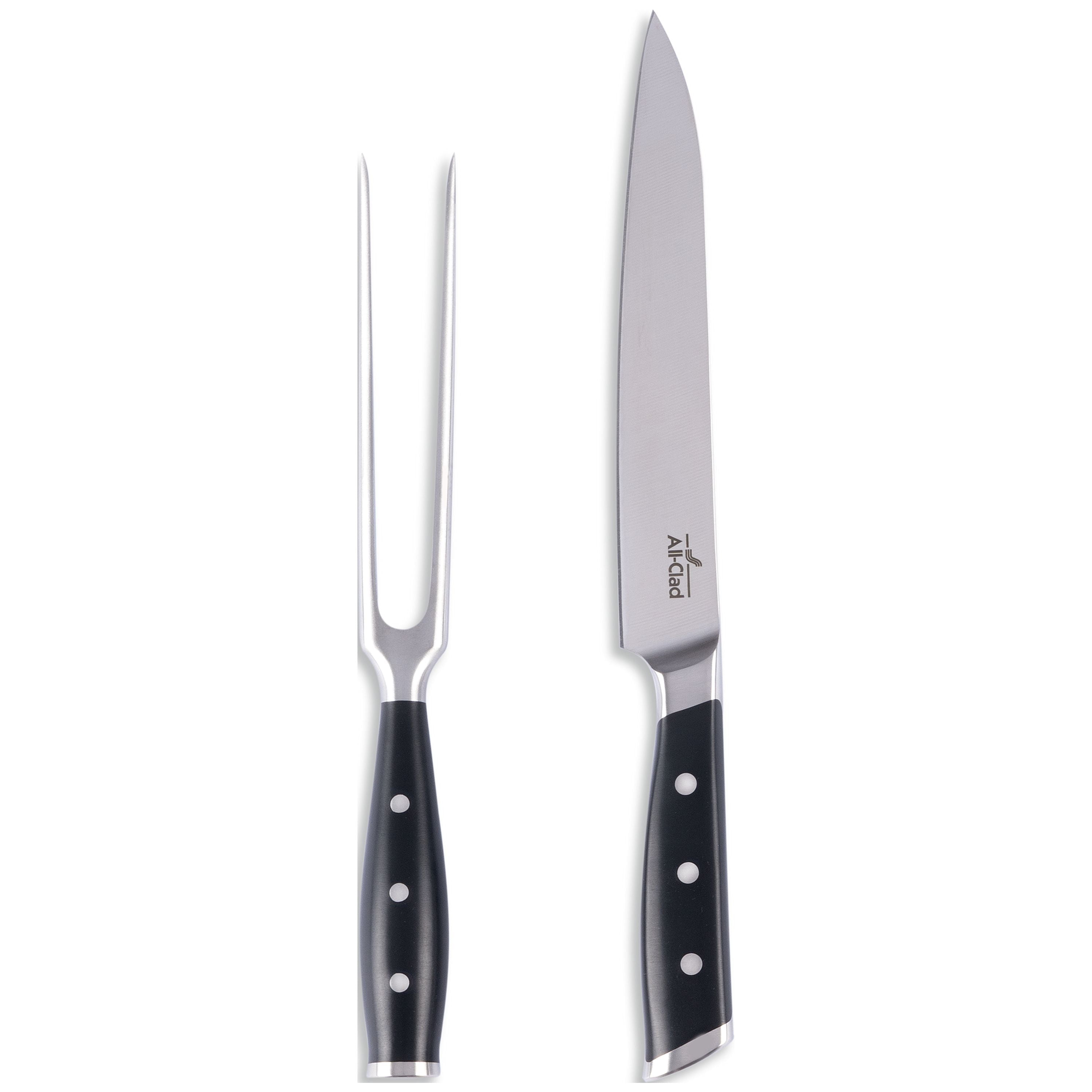 All-Clad 8 Inch Knife & 6 Inch Fork, Forged Knives Carving Set