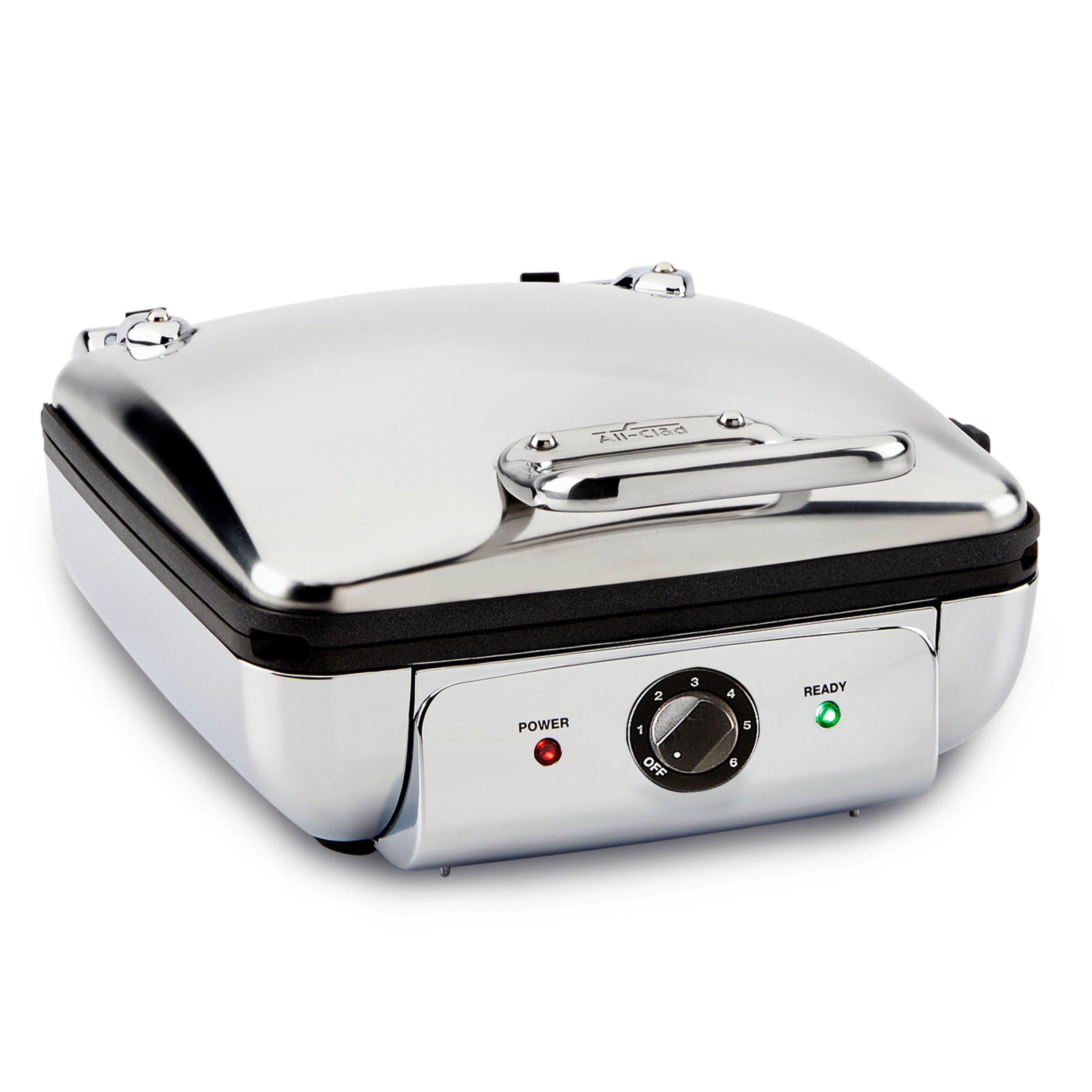 AllClad Gourmet Mechanical Stainless Steel Belgian Waffle Maker with