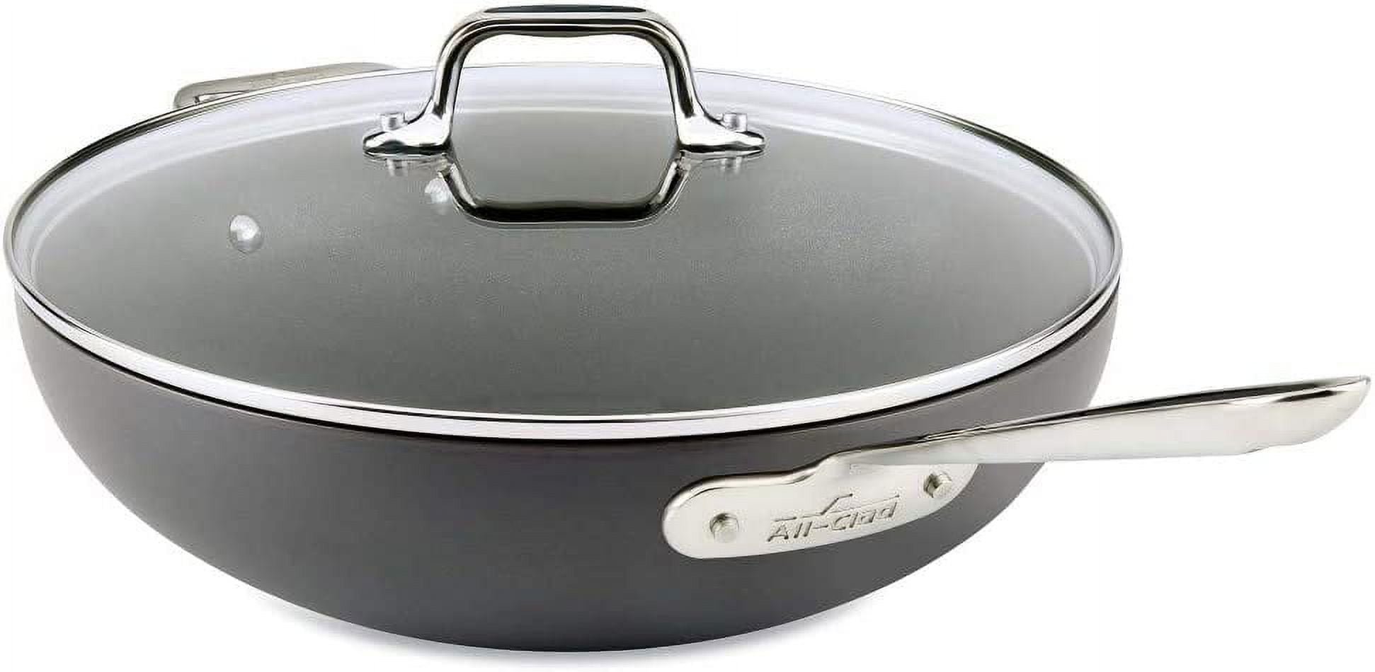 All-Clad HA1 Hard Anodized Nonstick Saute Pan Cookware, 4-Quart, Black &  E1002S63 HA1 Hard Anodized Nonstick Fry Pan Cookware Set, 10 Inch and 12  Inch