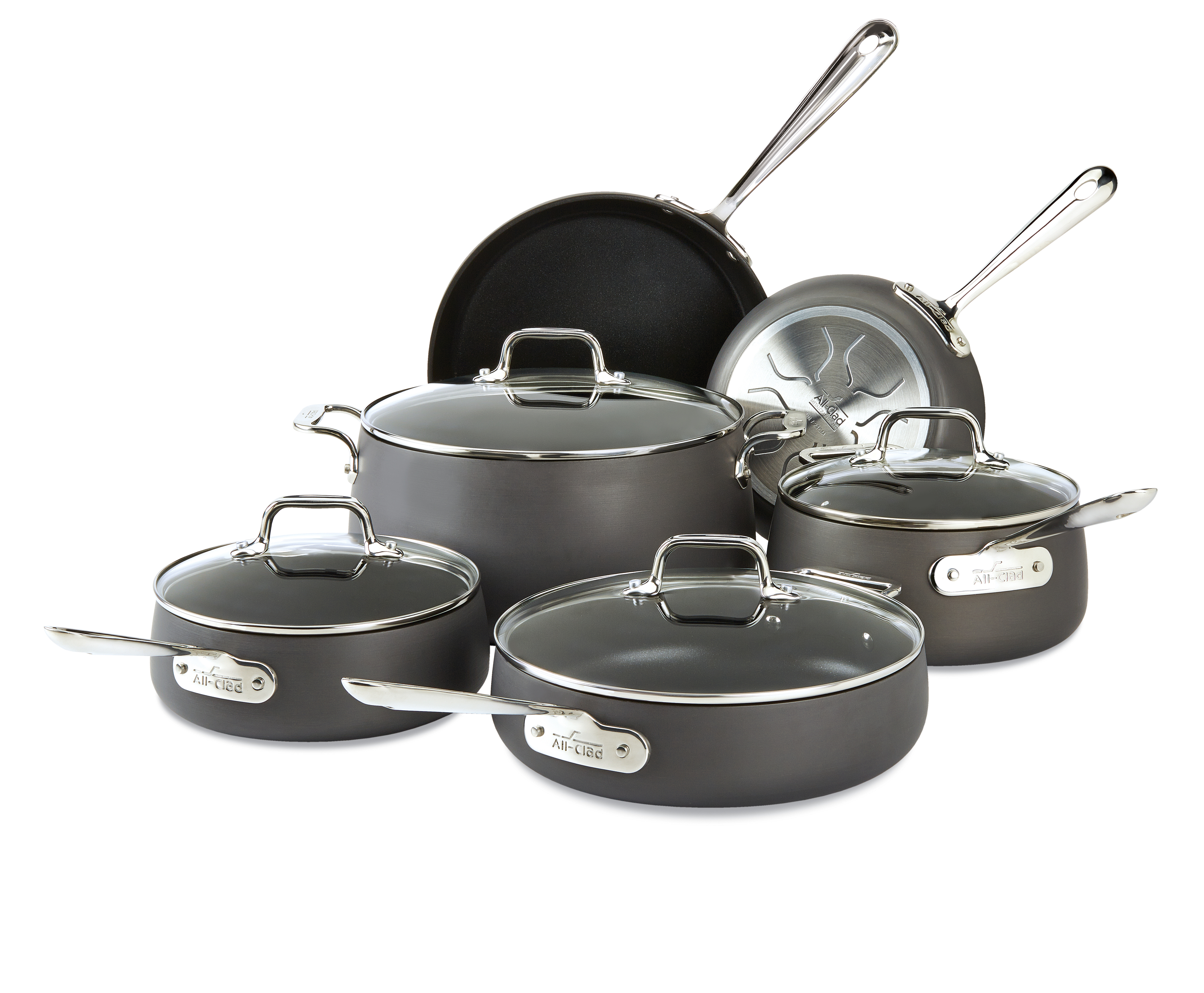 All-Clad HA1 Hard Anodized Nonstick Cookware, 10 Piece Set - image 1 of 9