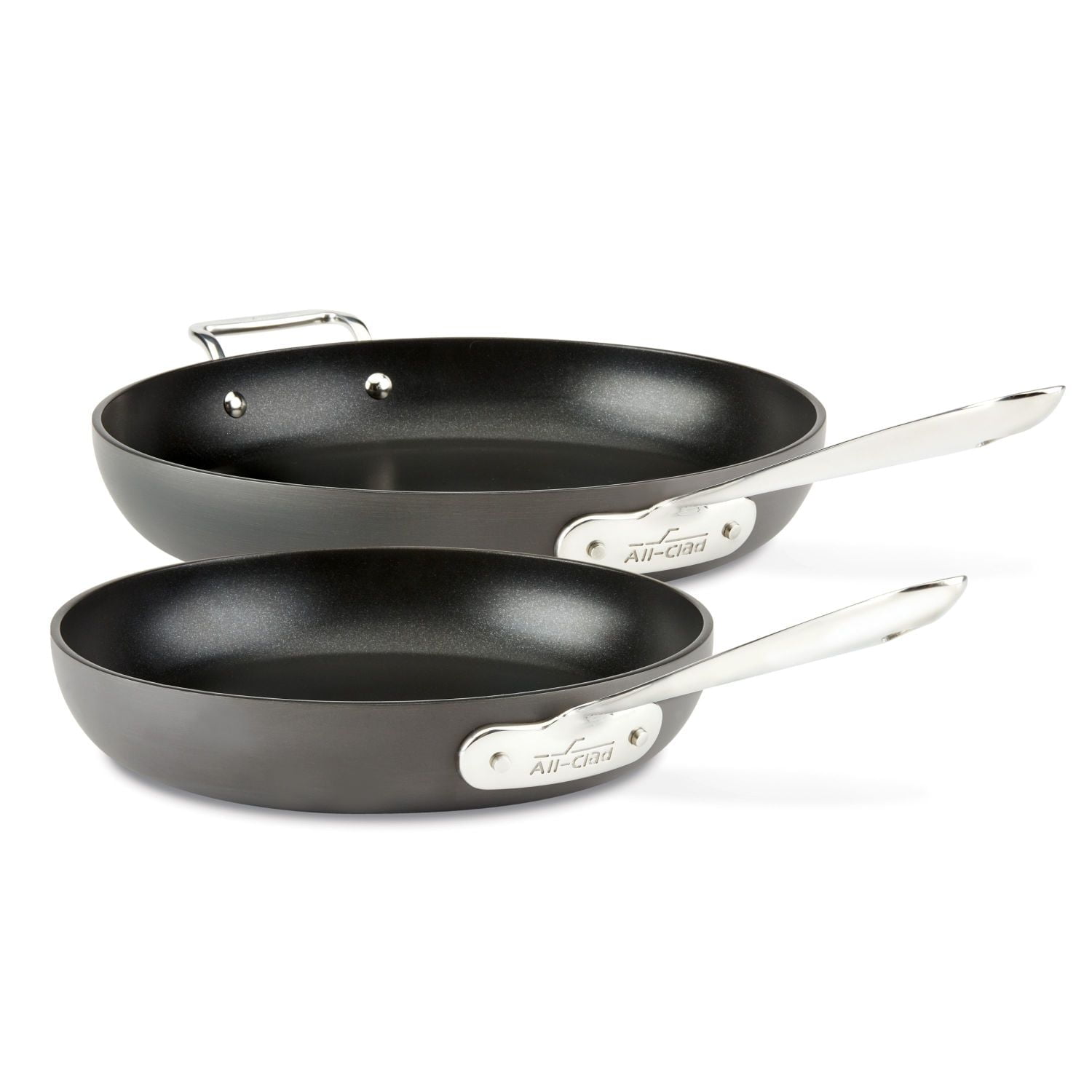 All-Clad HA1 Hard Anodized Nonstick Cookware, 2 Piece Fry Pan Set, 10 & 12  inch