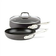 All-Clad HA1 Hard Anodized Nonstick Cookware, 2 Piece Fry Pan and Saute Pan with Lid Set, 10 inch and 4 quart
