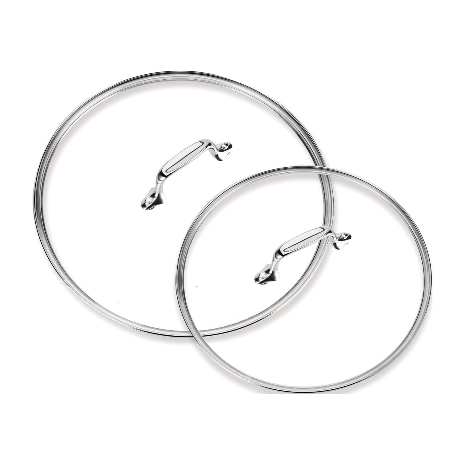 All-Clad 10" and 12" Glass Lid Set with Stainless Steel Handles