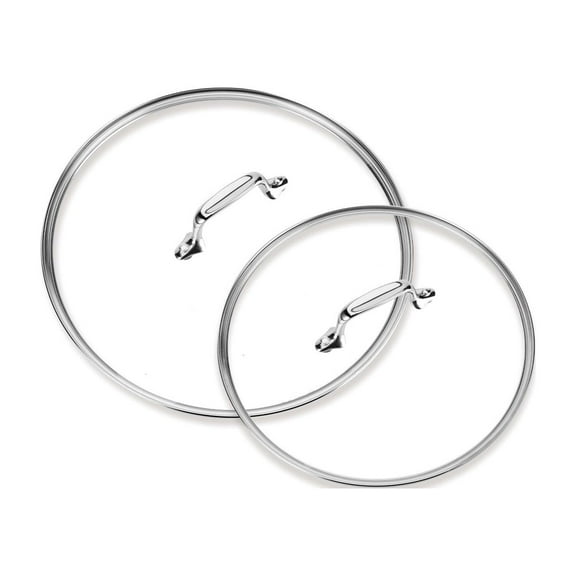 All-Clad HA1 Hard Anodized Nonstick Cookware, 2 piece Glass Lids, 10 & 12 inch