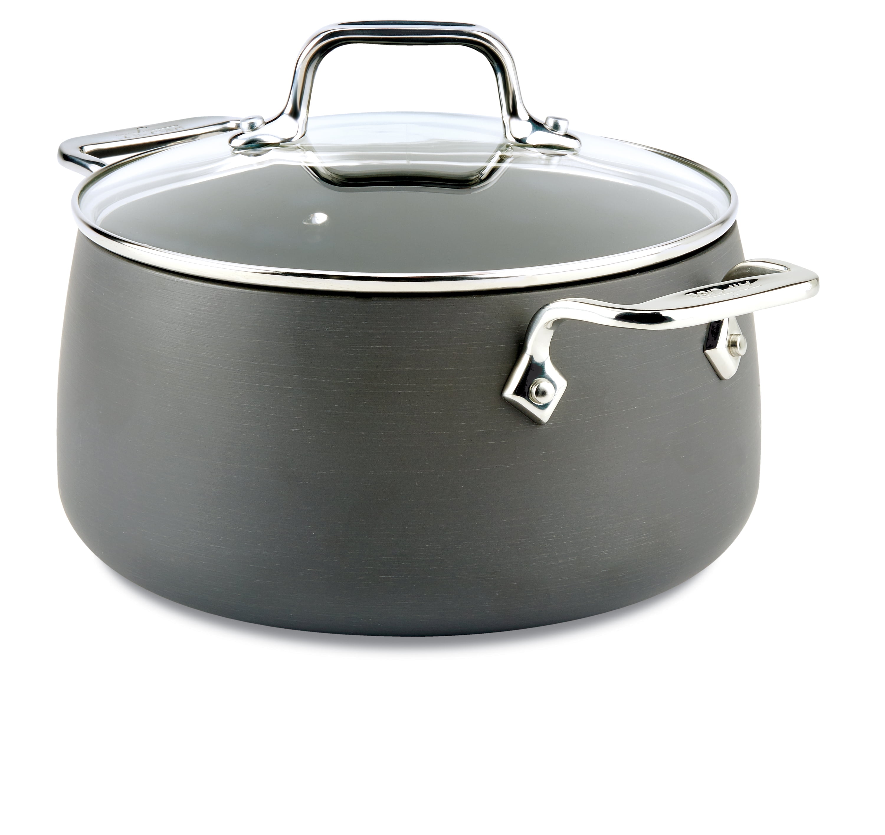 All-Clad HA1 Black Aluminum Nonstick 4-Quart Soup Pot with Lid