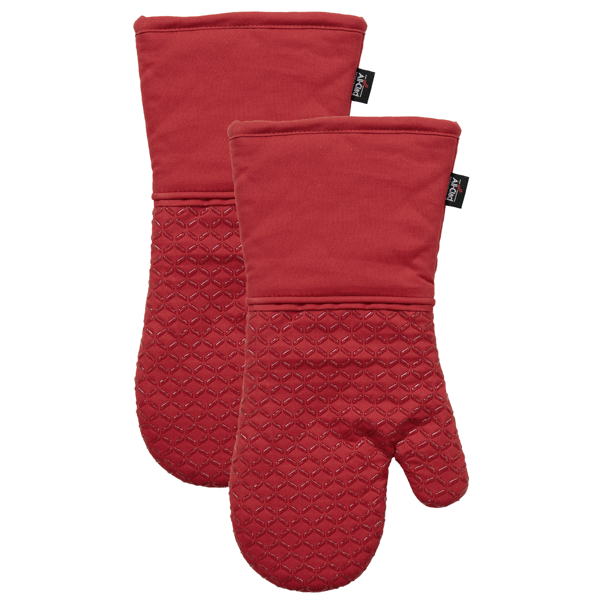 All-Clad Ogee Silicone Printed Oven Mitt, 2-Pack, Chili