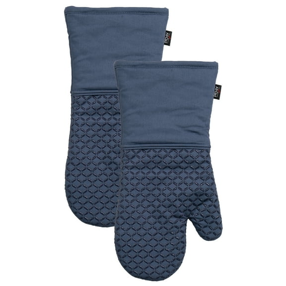 All-Clad Ogee Silicone Printed Oven Mitt, 2-Pack, Indigo
